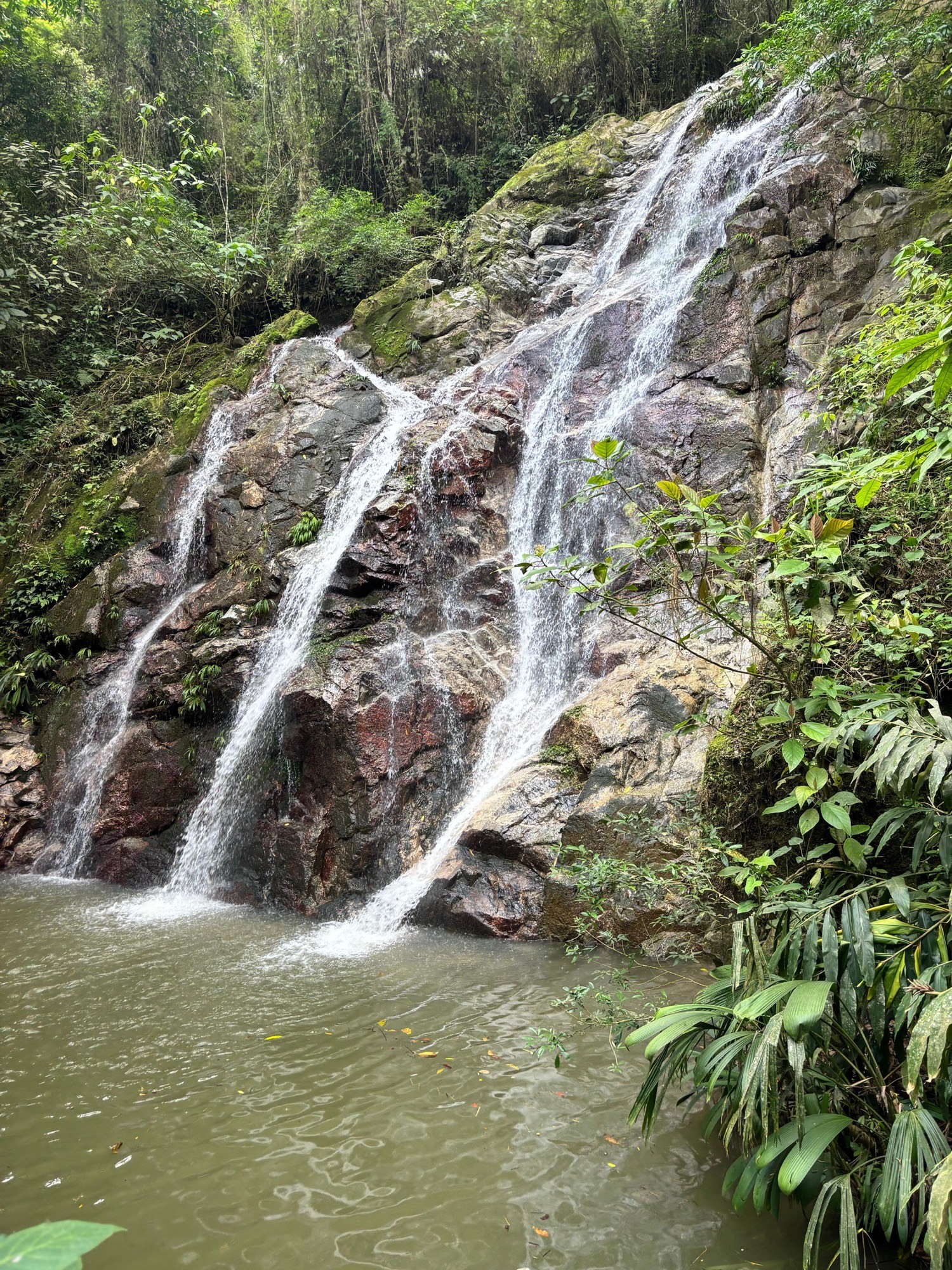 A waterfall in the mountains above Santa Marta, Colombia