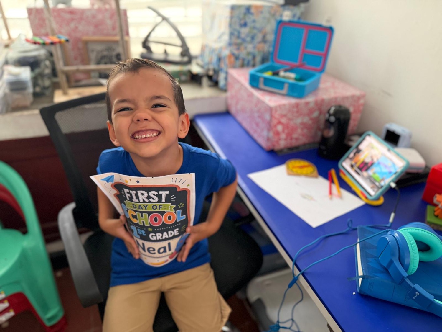 Neal on his first day of 1st grade