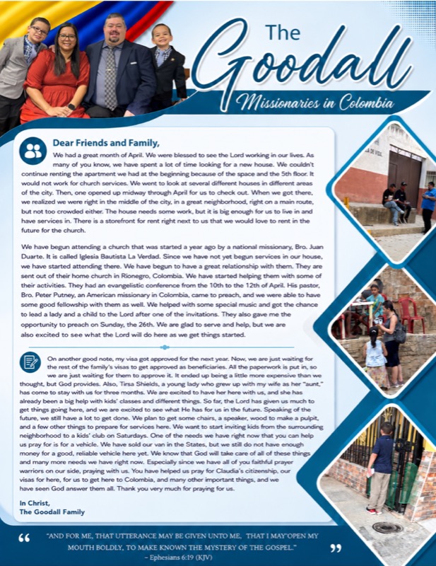 Cover of the April 2026 mission report