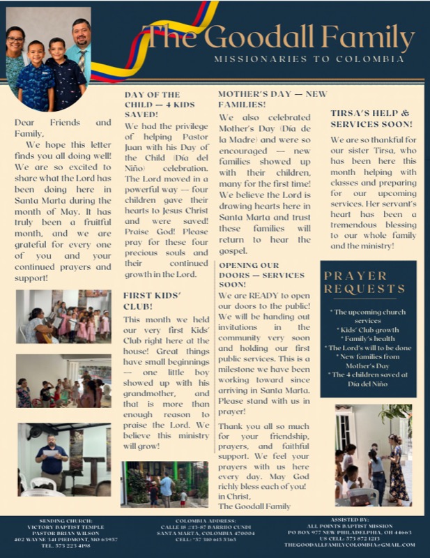 Cover of the May 2026 mission report